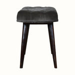 Femia Velvet Bench - Grey/Walnut Bench - Bokel Home