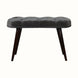 Femia Velvet Bench - Grey/Walnut Bench - Bokel Home