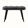 Femia Velvet Bench - Grey/Walnut Bench - Bokel Home