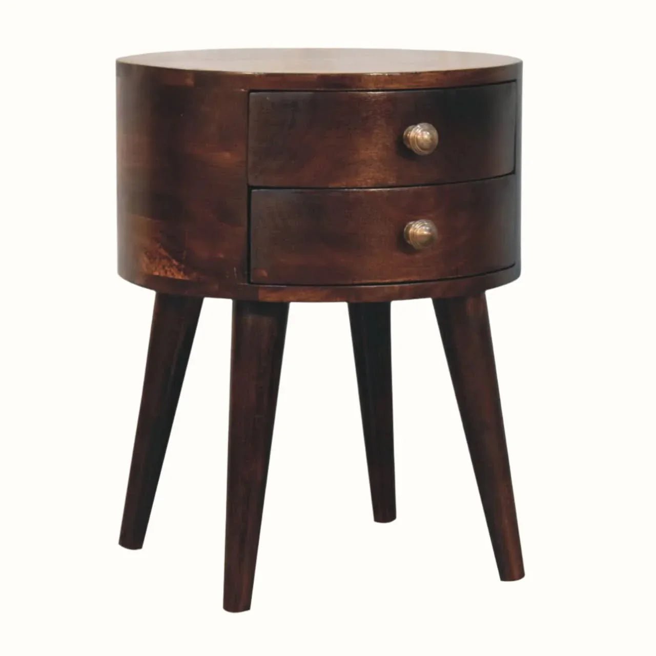 Fernald Circular Bedside - California Walnut Bedside Tables - Bokel Home