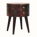 Fernald Circular Bedside - California Walnut Bedside Tables - Bokel Home