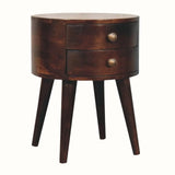 Fernald Circular Bedside - California Walnut Bedside Tables - Bokel Home