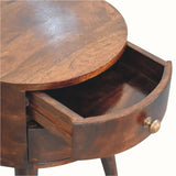 Fernald Circular Bedside - California Walnut Bedside Tables - Bokel Home