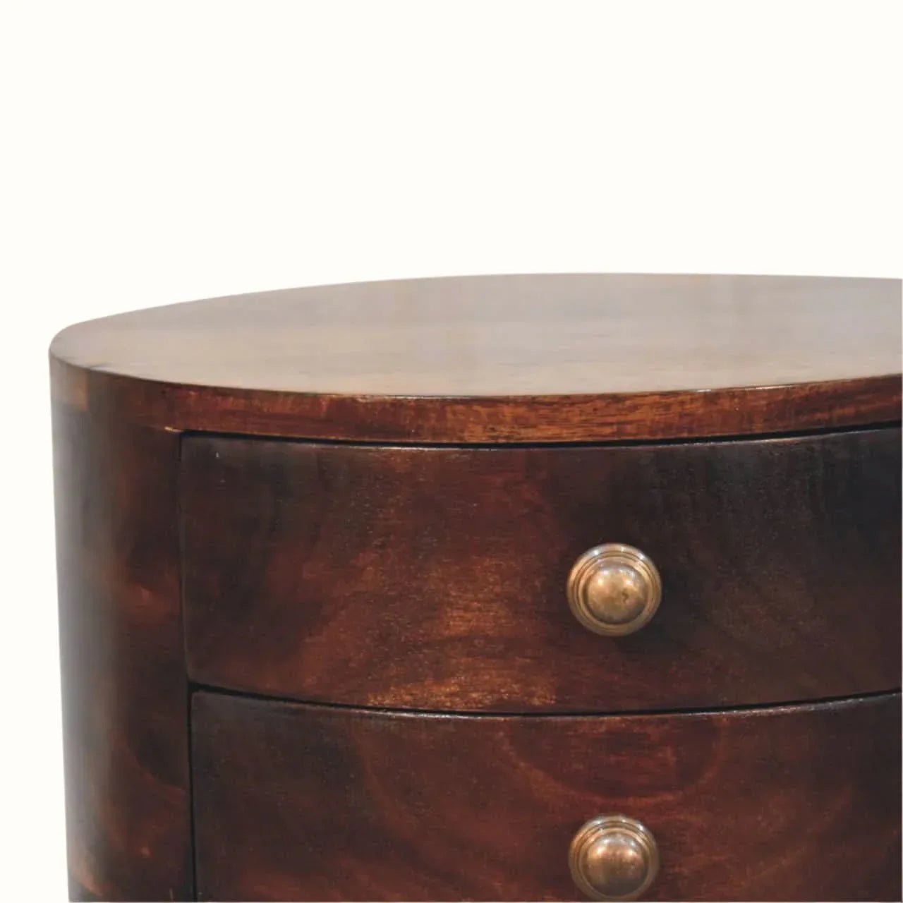 Fernald Circular Bedside - California Walnut Bedside Tables - Bokel Home