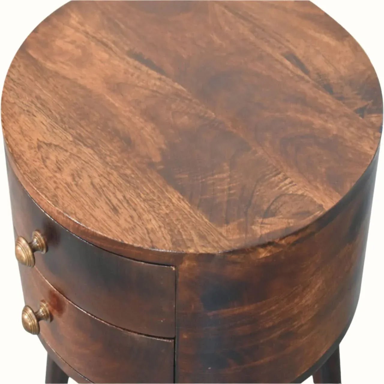 Fernald Circular Bedside - California Walnut Bedside Tables - Bokel Home