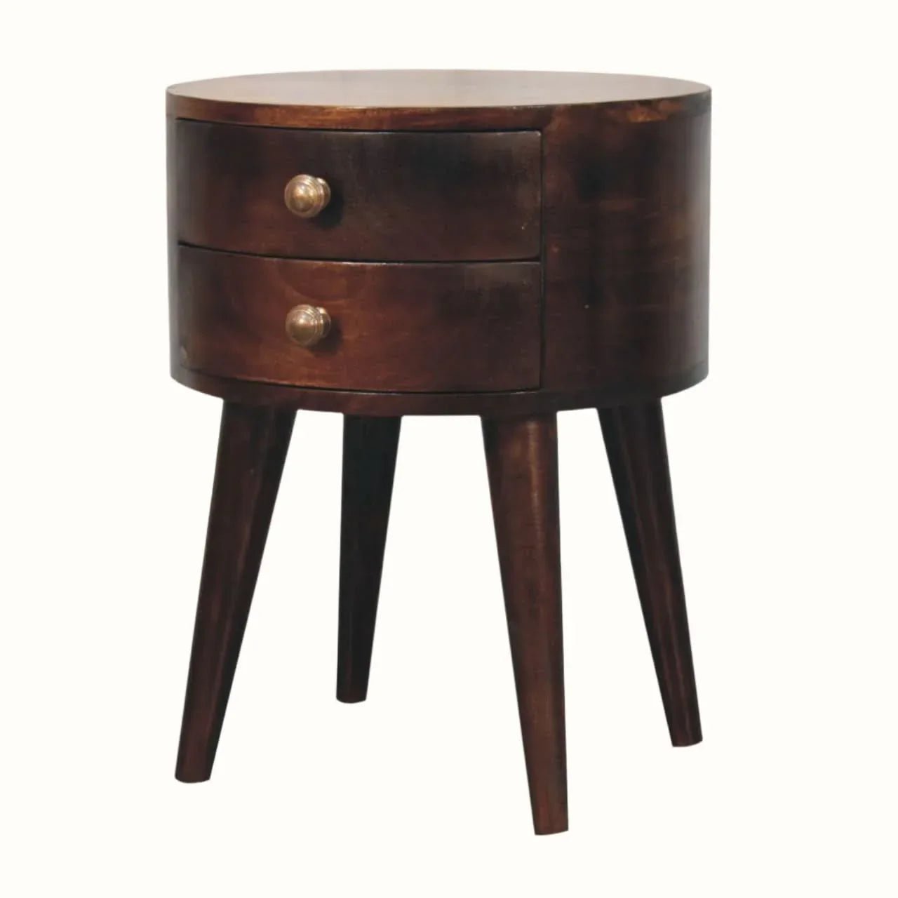 Fernald Circular Bedside - California Walnut Bedside Tables - Bokel Home