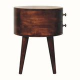 Fernald Circular Bedside - California Walnut Bedside Tables - Bokel Home