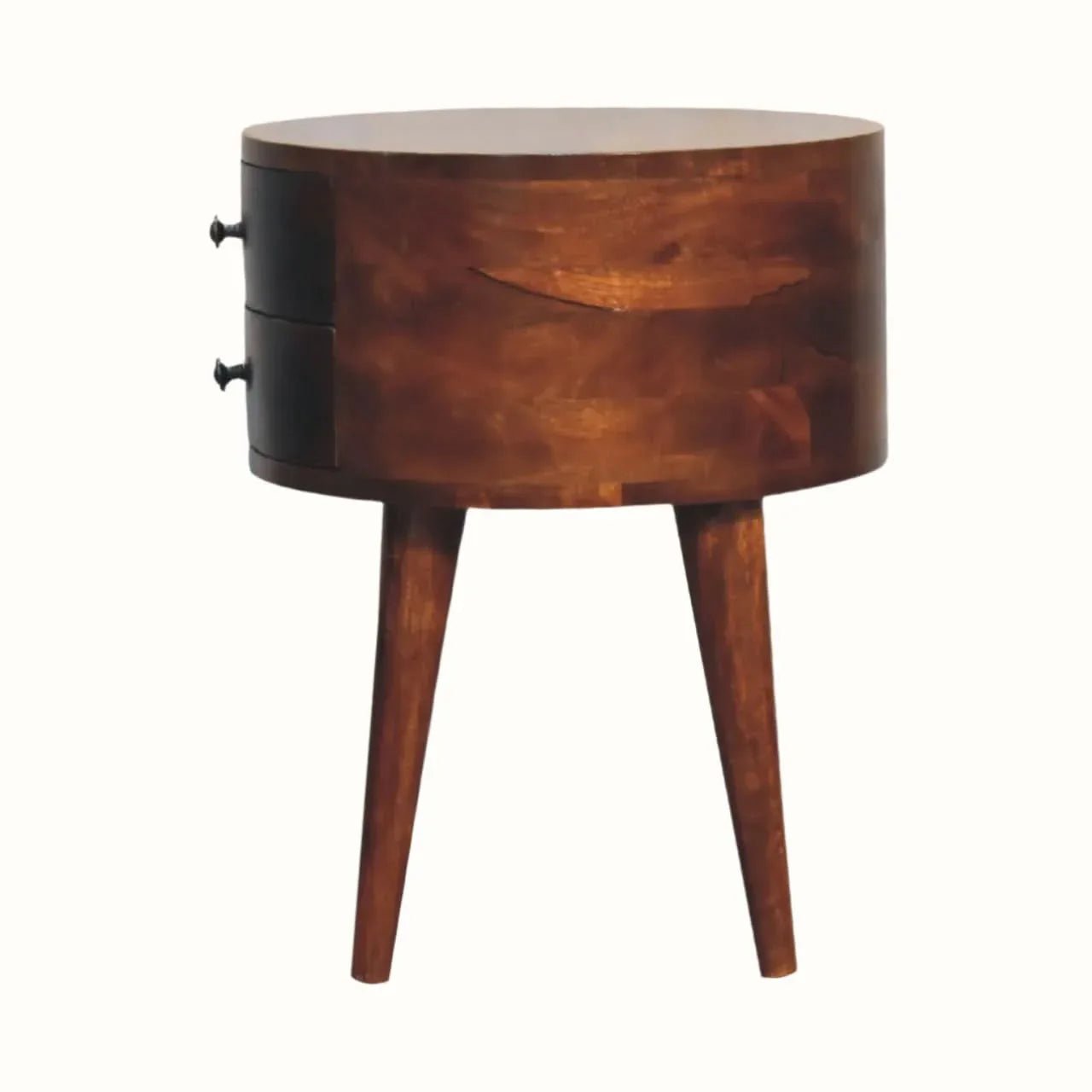 Fernald Circular Bedside - Chestnut Bedside Tables - Bokel Home