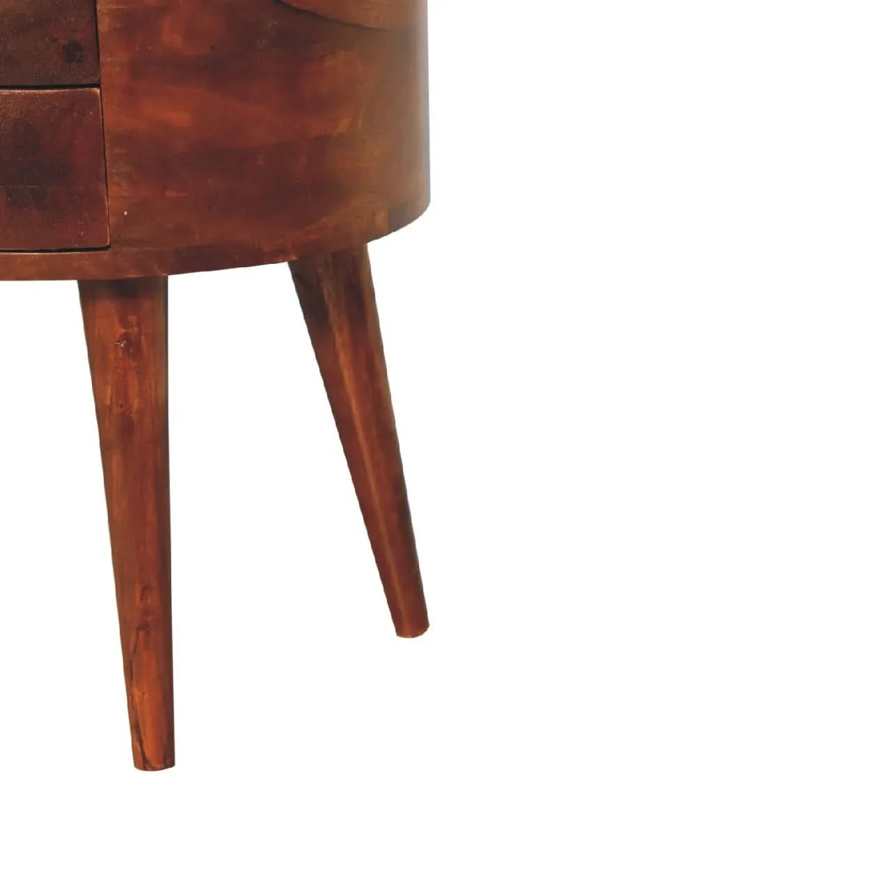 Fernald Circular Bedside - Chestnut Bedside Tables - Bokel Home