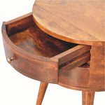 Fernald Circular Bedside - Chestnut Bedside Tables - Bokel Home