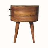 Fernald Circular Bedside - Natural Bedside Tables - Bokel Home