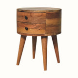 Fernald Circular Bedside - Natural Bedside Tables - Bokel Home
