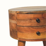 Fernald Circular Bedside - Natural Bedside Tables - Bokel Home