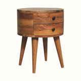 Fernald Circular Bedside - Natural Bedside Tables - Bokel Home