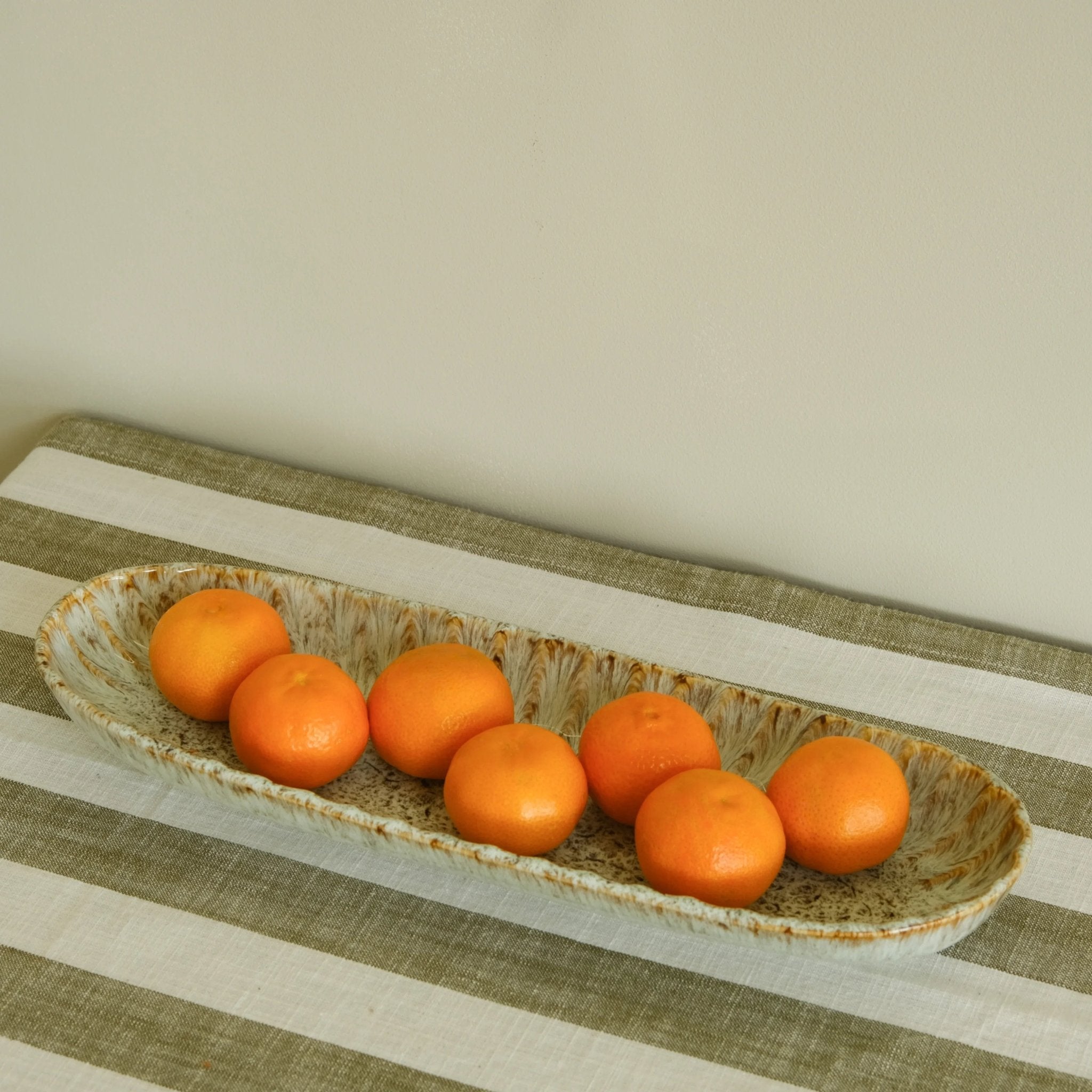 Fleur Blue Stoneware Serving Plate by Bloomingville Decorative Bowls & Trays - Bokel Home