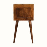 Fogel 2 Drawer Bedside Table, Mini - Chestnut Bedside Tables - Bokel Home