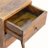 Fogel 2 Drawer Bedside Table, Mini - Chestnut Bedside Tables - Bokel Home