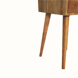 Fogel 2 Drawer Bedside Table, Mini - Natural Bedside Tables - Bokel Home