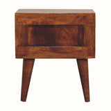 Fogel 2 Drawer Bedside Table, Small - Chestnut Bedside Tables - Bokel Home