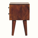 Fogel 2 Drawer Bedside Table, Small - Chestnut Bedside Tables - Bokel Home