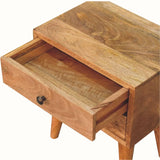 Fogel 2 Drawer Bedside Table, Small - Natural Bedside Tables - Bokel Home