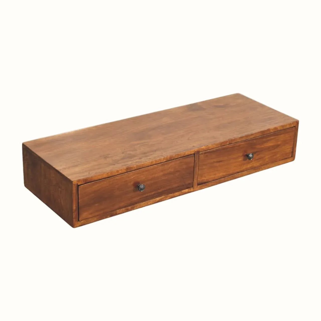 Fogel 2 Drawer Floating Console Table - Chestnut Console Tables - Bokel Home