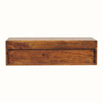 Fogel 2 Drawer Open Floating Console Table - Chestnut Console Tables - Bokel Home