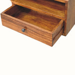Fogel 2 Drawer Open Floating Console Table - Chestnut Console Tables - Bokel Home