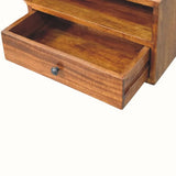 Fogel 2 Drawer Open Floating Console Table - Chestnut Console Tables - Bokel Home