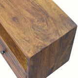 Fogel 2 Drawer Open Wall Mounted Console Table - Chestnut Console Tables - Bokel Home