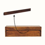 Fogel 2 Drawer Open Wall Mounted Console Table - Chestnut Console Tables - Bokel Home