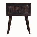 Fogel Bedside Table 2 Drawers, Medium - Ash Black Bedside Tables - Bokel Home