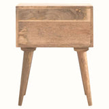 Fogel Bedside Table 2 Drawers, Medium - Natural Bedside Tables - Bokel Home