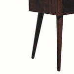 Fogel Bedside Table 2 Drawers, Mini - California Walnut Bedside Tables - Bokel Home