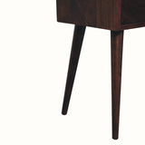 Fogel Bedside Table 2 Drawers, Mini - California Walnut Bedside Tables - Bokel Home
