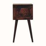 Fogel Bedside Table 2 Drawers, Mini - California Walnut Bedside Tables - Bokel Home