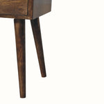 Fogel Bedside Table 2 Drawers, Mini - Classic Grey Bedside Tables - Bokel Home