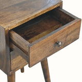 Fogel Bedside Table 2 Drawers, Mini - Classic Grey Bedside Tables - Bokel Home