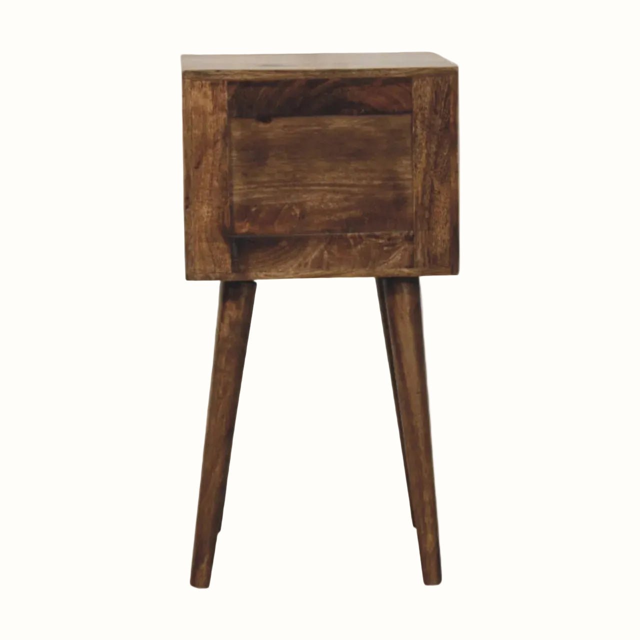 Fogel Bedside Table 2 Drawers, Mini - Classic Grey Bedside Tables - Bokel Home