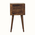 Fogel Bedside Table 2 Drawers, Mini - Classic Grey Bedside Tables - Bokel Home