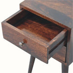 Fogel Bedside Table 2 Drawers, Mini - Light Walnut Bedside Tables - Bokel Home