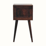 Fogel Bedside Table 2 Drawers, Mini - Light Walnut Bedside Tables - Bokel Home