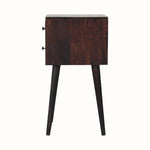 Fogel Bedside Table 2 Drawers, Mini - Light Walnut Bedside Tables - Bokel Home