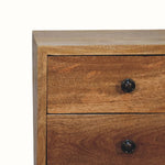 Fogel Bedside Table 2 Drawers, Mini - Natural Bedside Tables - Bokel Home
