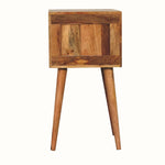 Fogel Bedside Table 2 Drawers, Mini - Natural Bedside Tables - Bokel Home