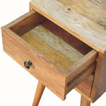Fogel Bedside Table 2 Drawers, Mini - Natural Bedside Tables - Bokel Home