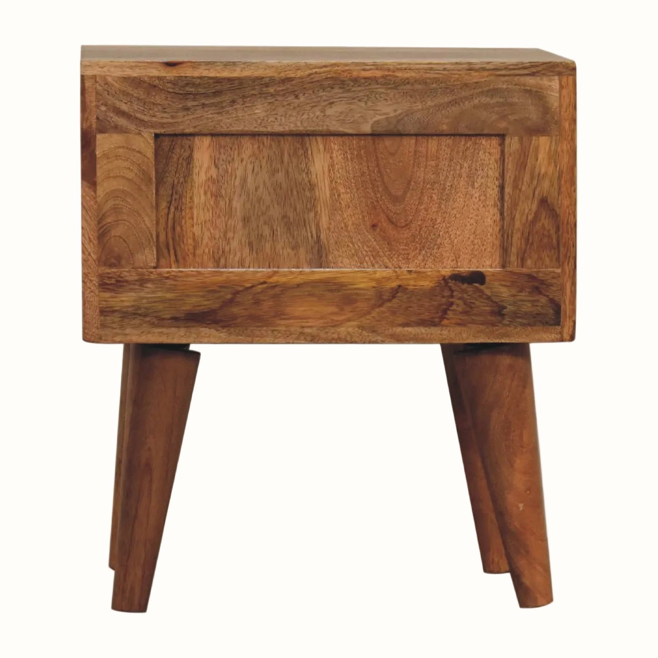 Fogel Bedside Table 2 Drawers, Small - Natural Bedside Tables - Bokel Home