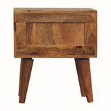 Fogel Bedside Table 2 Drawers, Small - Natural Bedside Tables - Bokel Home