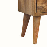 Fogel Bedside Table 2 Drawers, Small - Natural Bedside Tables - Bokel Home