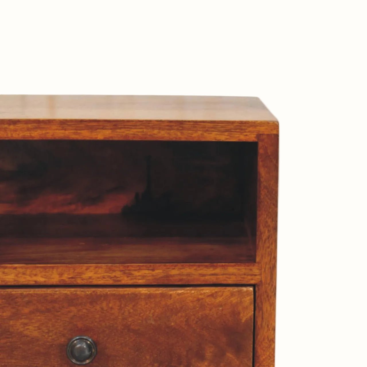 Fogel Floating Bedside Table, Small - Chestnut Bedside Tables - Bokel Home